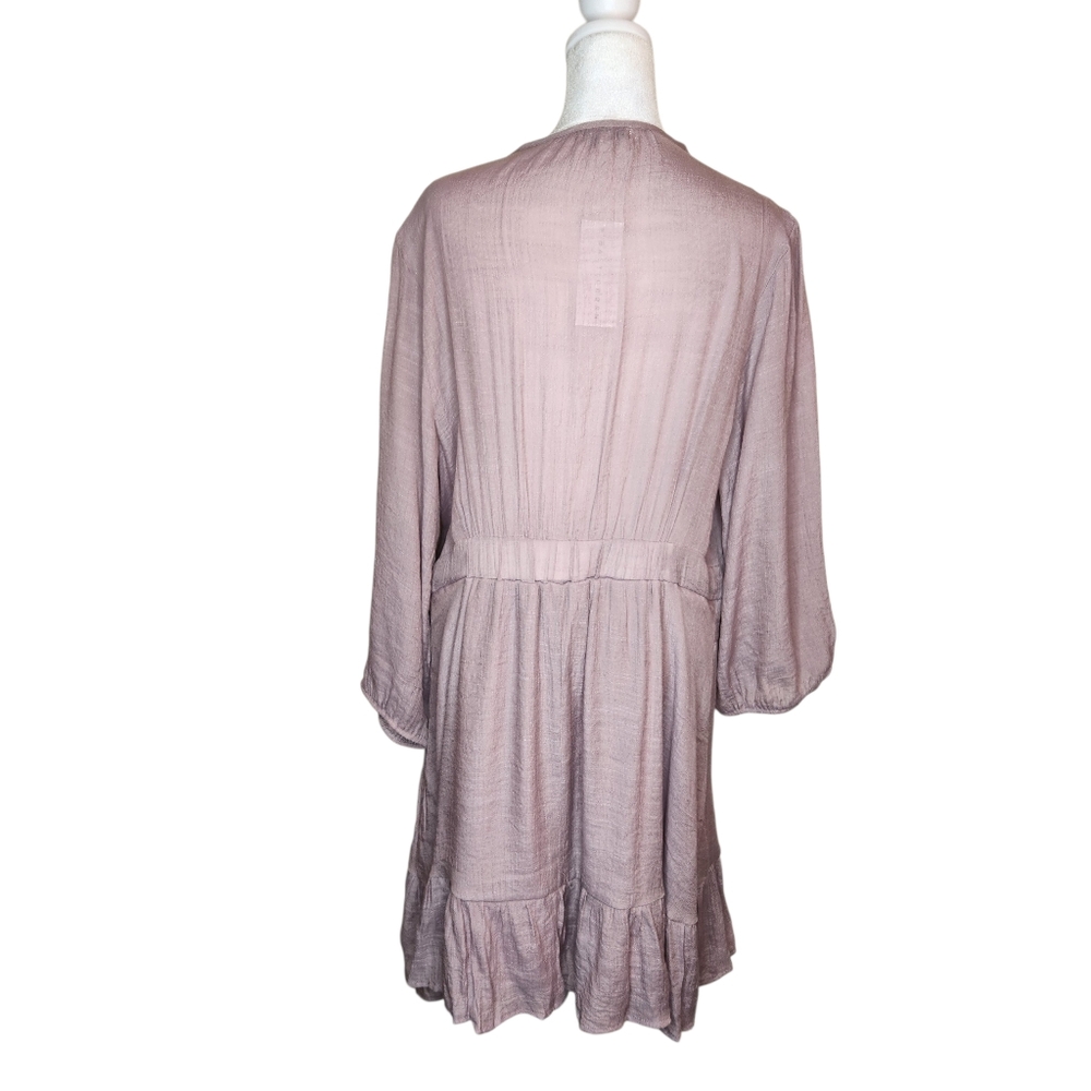 NEW Baltic Born Amelia Boho Mini V Neck Dress in Dusty Lavender XL - Picture 3 of 8